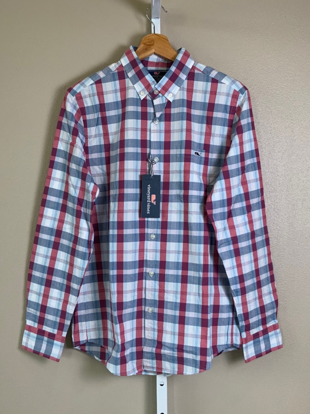 Vineyard Vines Patriots Point Plaid Slim Fit Tucker Button Down Oxford Shirt